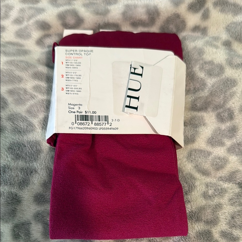 HUE Bold Fuchsia Opaque Tights - Picture 3 of 3